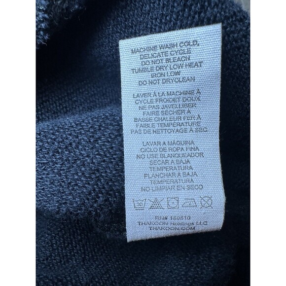 Thakoon Drawstring Gray Black Hoodie Sweater Pullover 100%‎ Cotton Women's LARGE - Picture 8 of 11